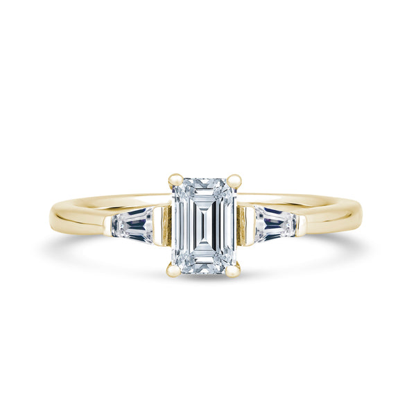 M3E01 Emerald Engagement Ring