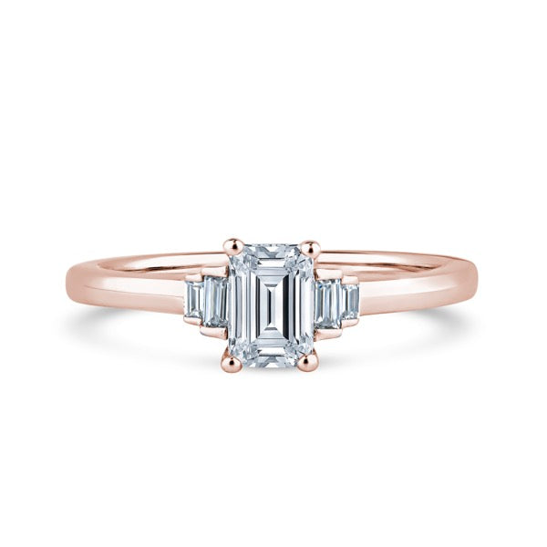 M5E01 Emerald Engagement Ring